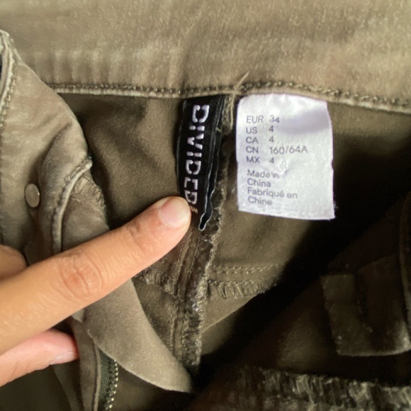 Super high waisted army green skinny jeans - Picture 2 of 3